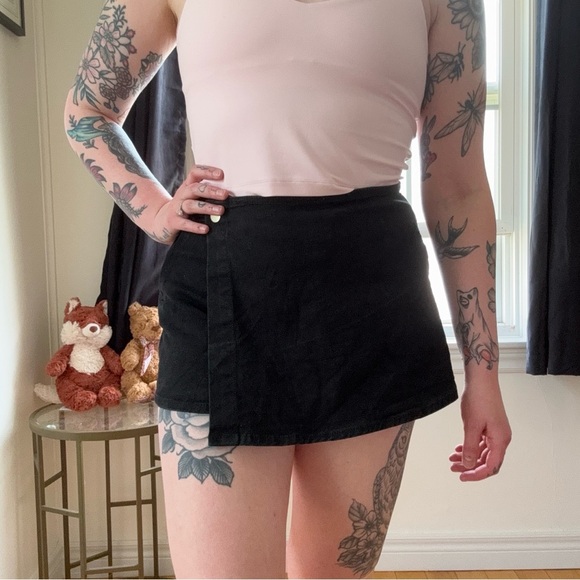 Grunge Y2K Punk Glam Wrap Skort - Picture 2 of 8